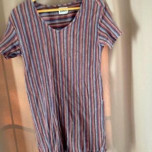 Pact 100 percent organic cotton striped dress - size small